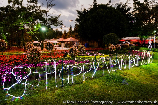 Chiang Rai flower decorations.